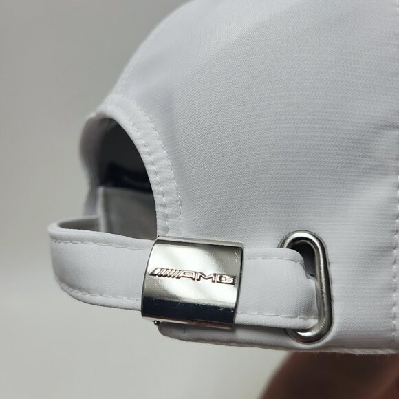 Mercedes Benz AMG Hat Cap Adjustable One Size Fits Most White Embroidered Racing - Picture 8 of 10